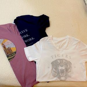 Bundle of 3 Scarlet & Gold Auburn University tees